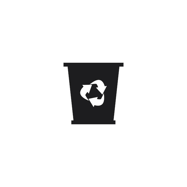 Trash bin logo icon vector template