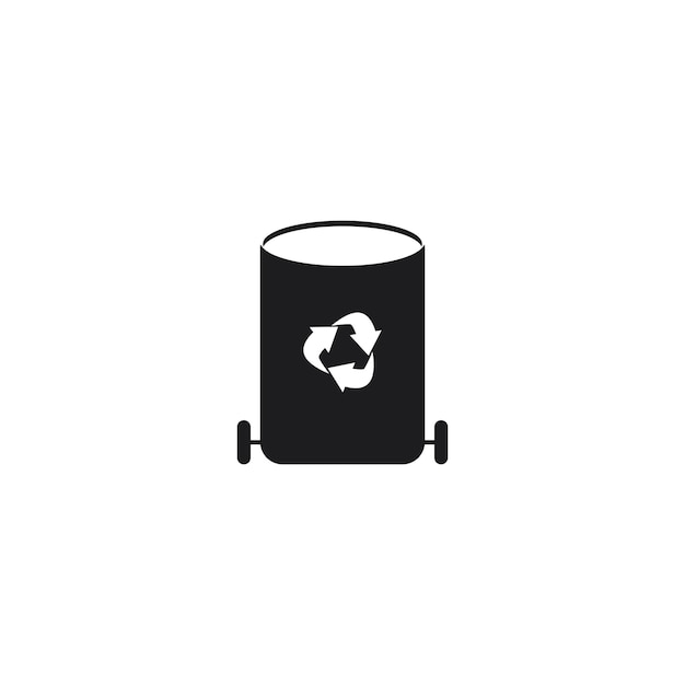 Trash bin logo icon vector template