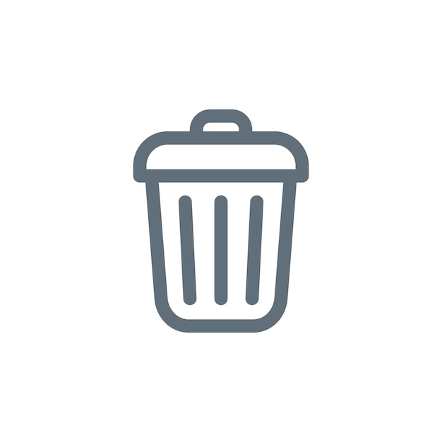 Vector trash bin trashcan icon vector template