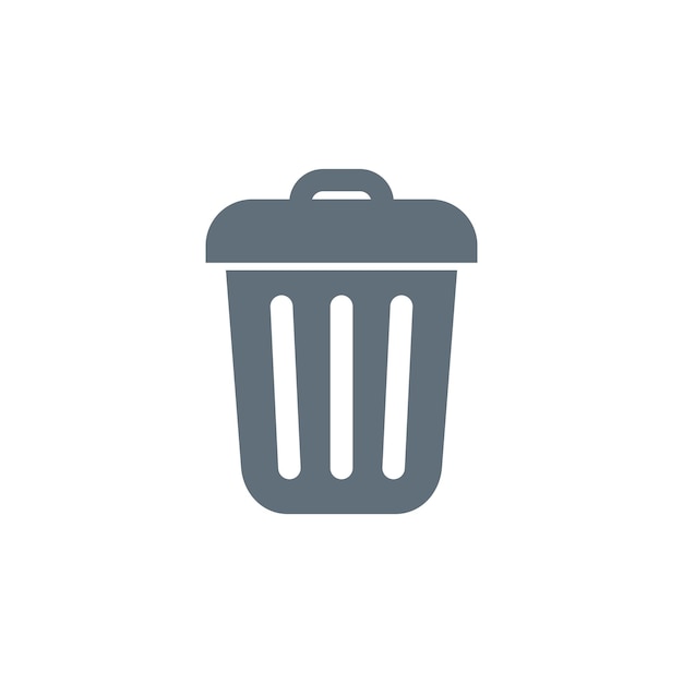 Vector trash bin trashcan icon vector template