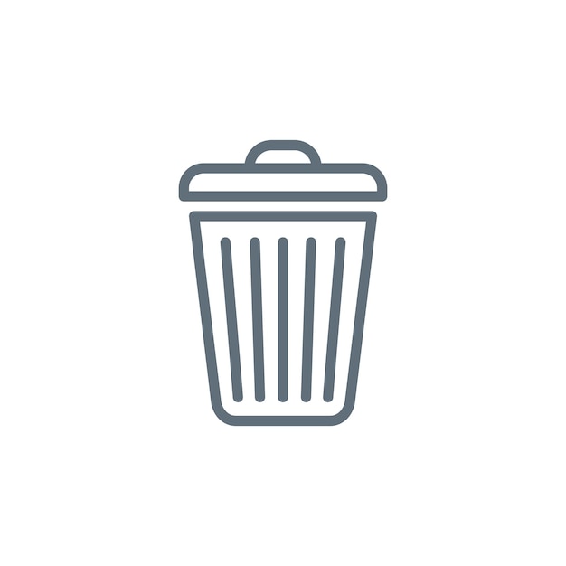 Trash Bin Trashcan Icon Vector Template