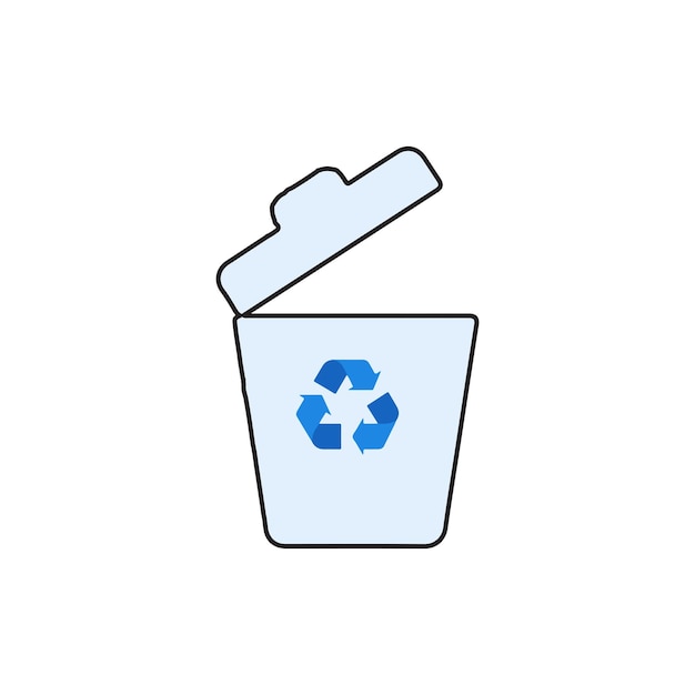 trash bin vector type icon