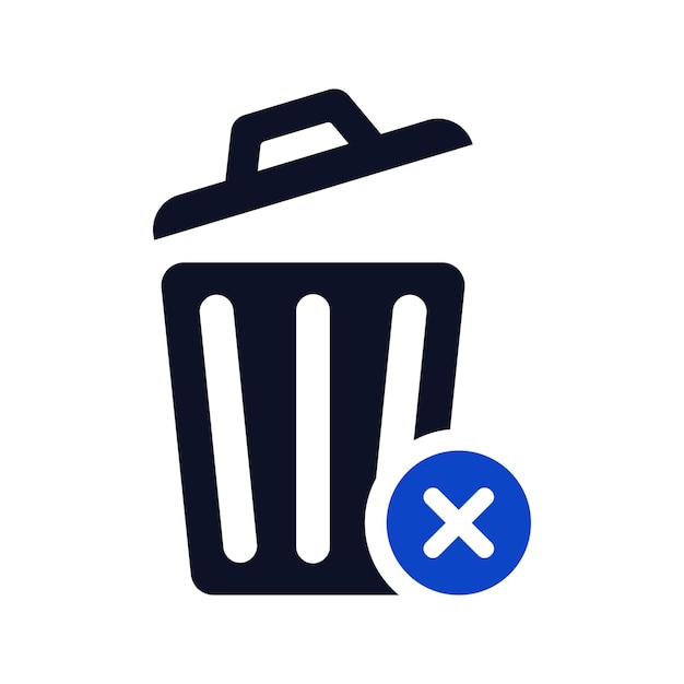 Trash can delete icon Simple editable vector graphics