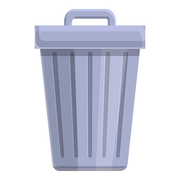 Vector trash can icon cartoon of trash can vector icon for web design isolated on white background