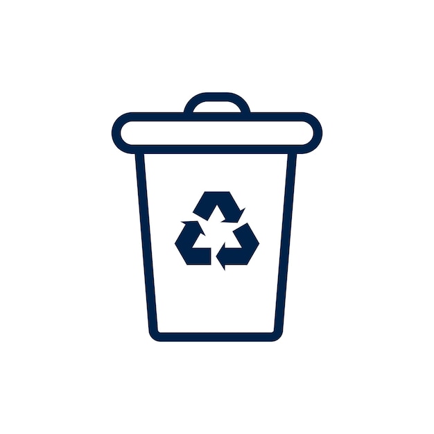 Vector trash can icon vector delete sign