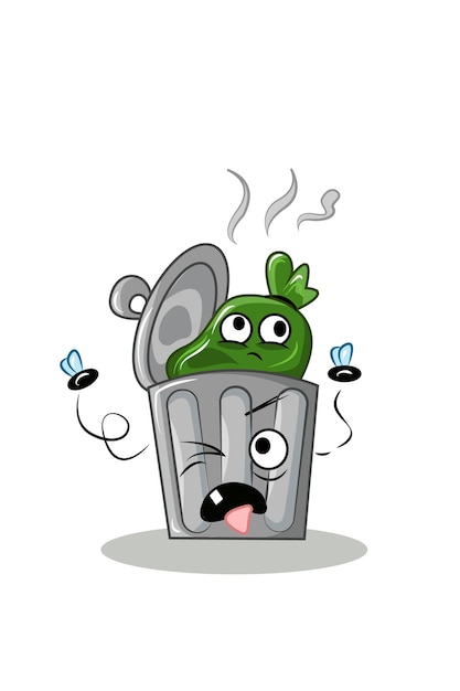 Trash can vector illustration