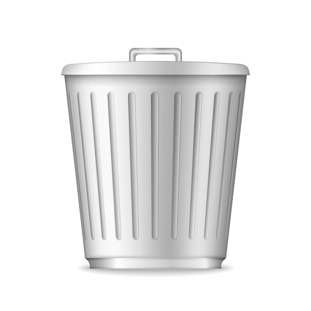 Vector trash can on white background vector eps10 illustration