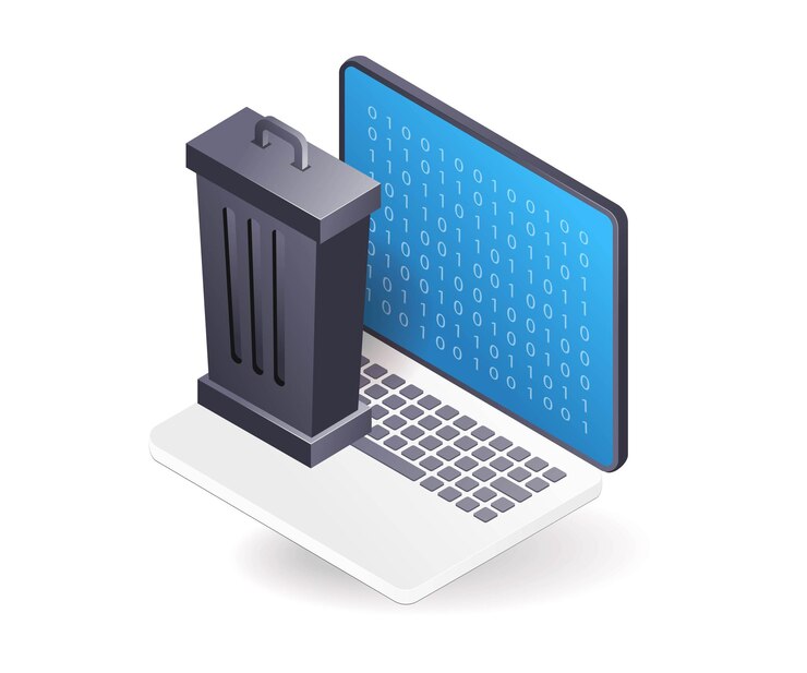 वेक्टर trash computer folder