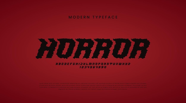 Trash and horror font design