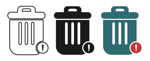 Trash icon delete symbol design