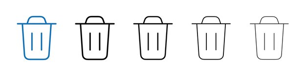 쓰레기통 아이콘 웹 UI의 터 로고