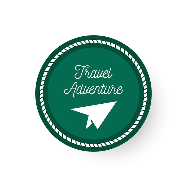 Travel adventure label template design