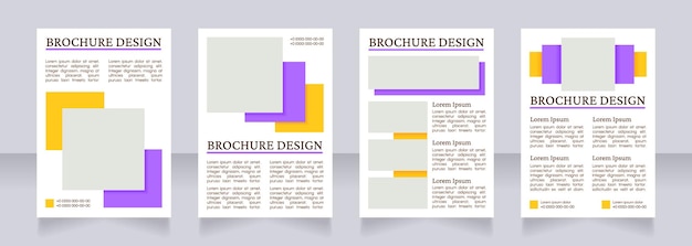 Progettazione del layout dell'opuscolo vuoto della pubblicità dell'agenzia di viaggi. modello di poster verticale impostato con copia spazio vuoto per il testo. raccolta di report aziendali predefiniti. pagine di carta modificabili per volantini