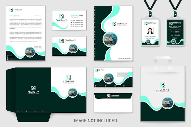 Travel agency branding identity or stationery template design