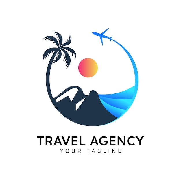 travel agency business logo design template
