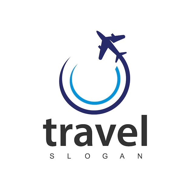 Vector travel agency business logo transport logistics delivery logo design