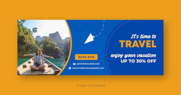 travel agency facebook cover or banner design
