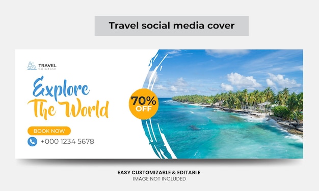 Travel Agency Facebook Cover Photo Design Tourism Marketing Social Media Cover