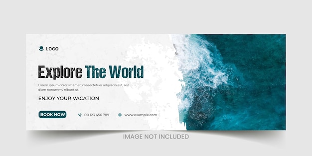 Travel agency facebook cover or web banner template design