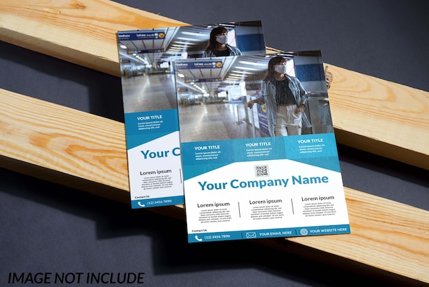 Vector travel agency flyer design template