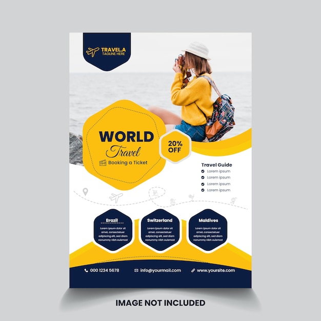 Vector travel agency flyer