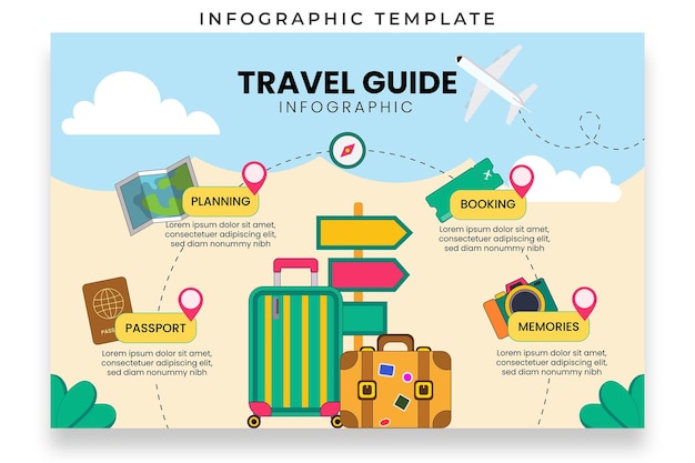 Vector travel agency infographic template