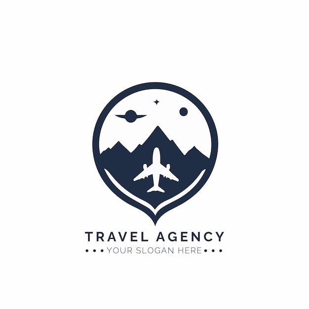 Travel agency logo concept for company and branding