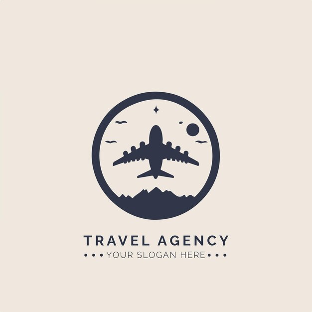 Vector travel agency logo concept for company and branding