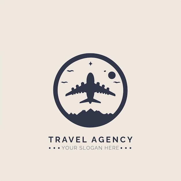 Vector travel agency logo concept for company and branding