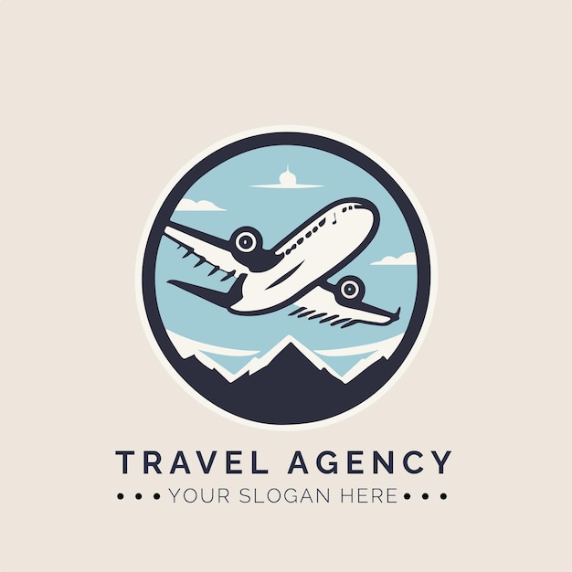 Vector travel agency logo concept for company and branding