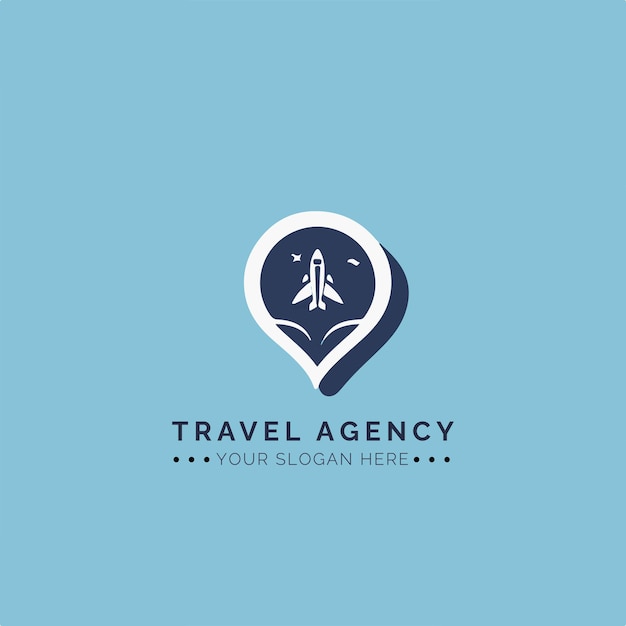 Vector travel agency logo concept for company and branding