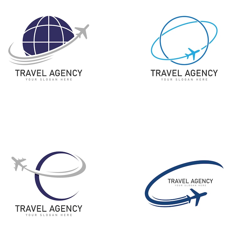 Vector travel agency logo design template vector