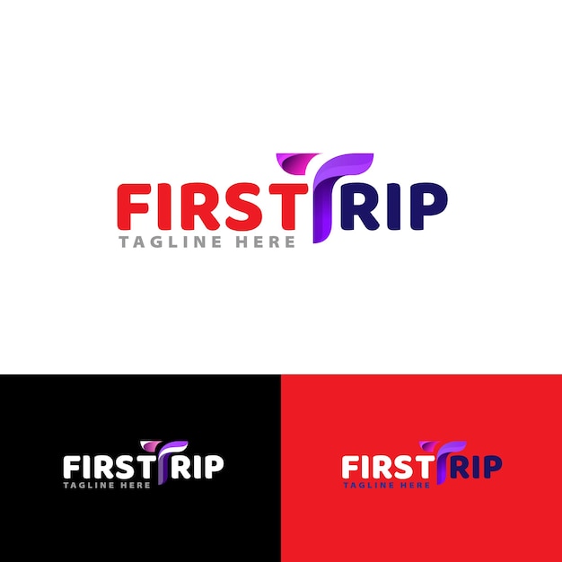 Travel agency logo design with simple letter concept