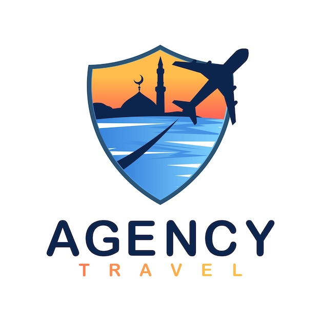 Vector travel agency logo design