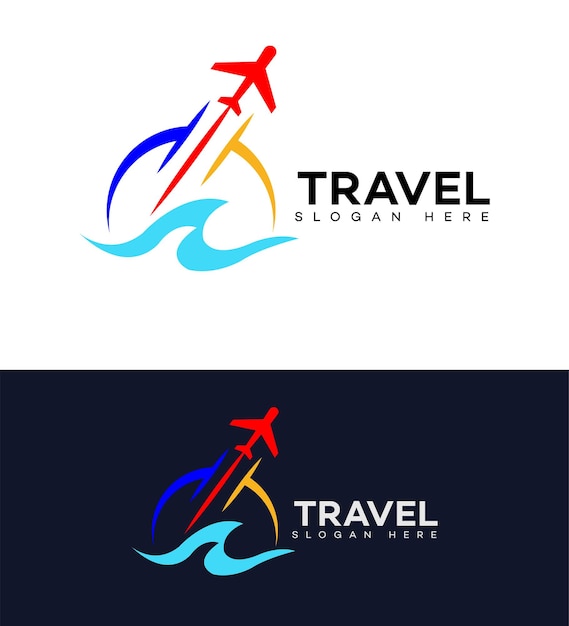 Vector travel agency logo icon brand identity sign symbol