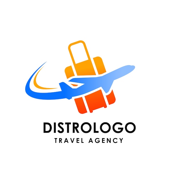 Vettore modello logo agenzia di viaggi