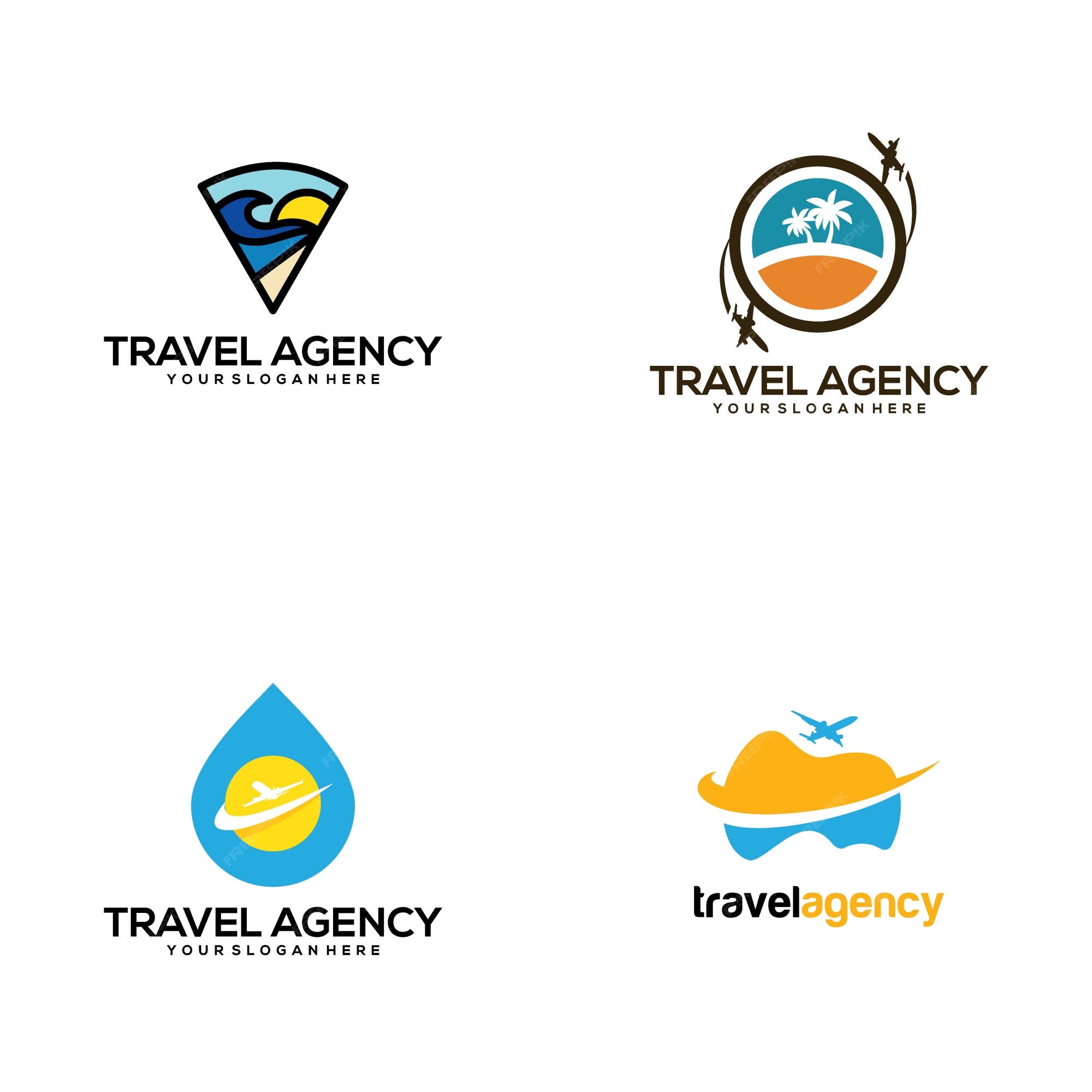 Premium Vector | Travel agency logo