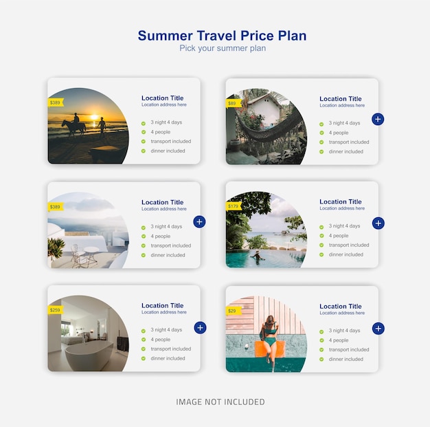 Travel agency price plan