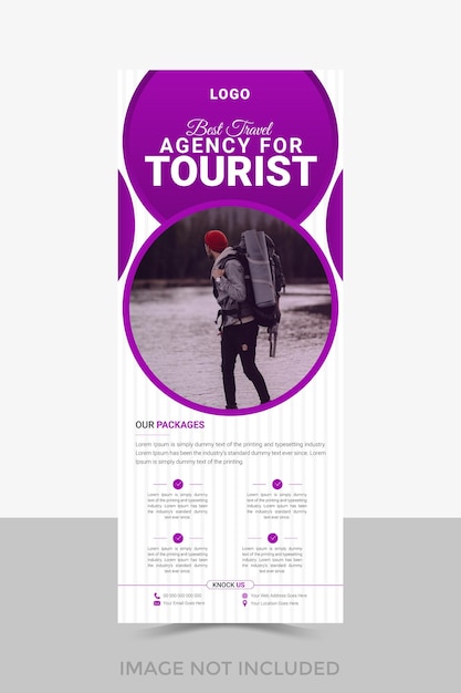 Travel Agency Rollup Banner Design Template