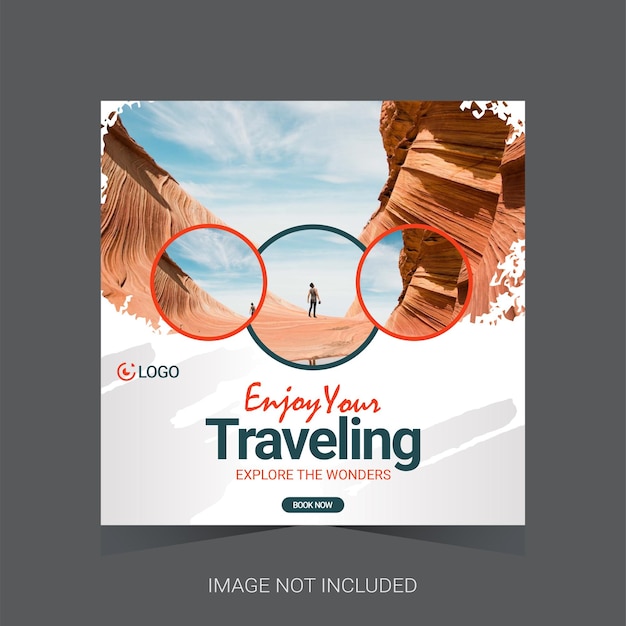 Travel agency social media post template