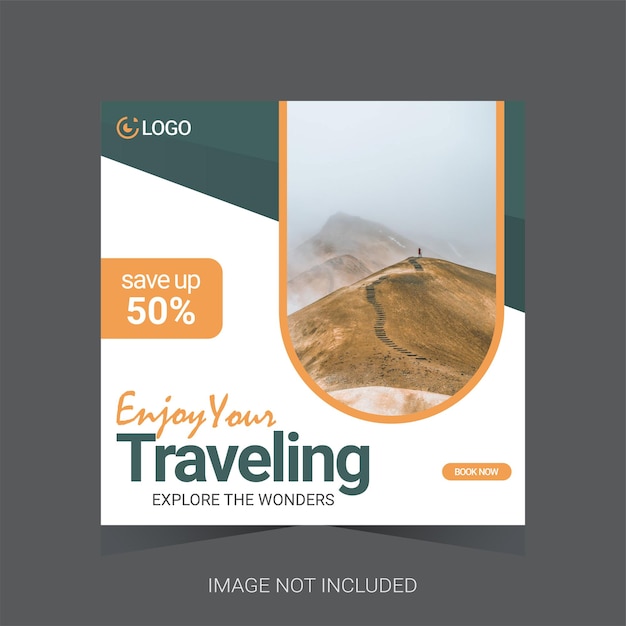 Travel agency social media post template