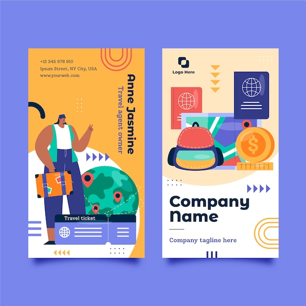 Travel agency template design