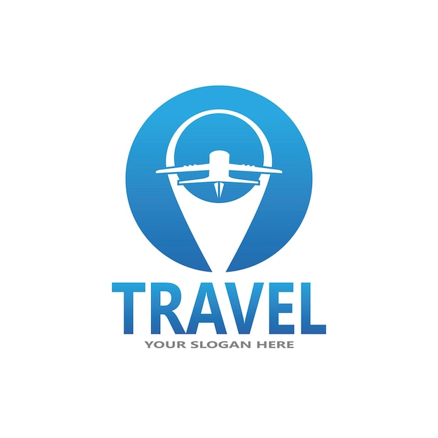 旅行代理店の旅行のロゴのテンプレート