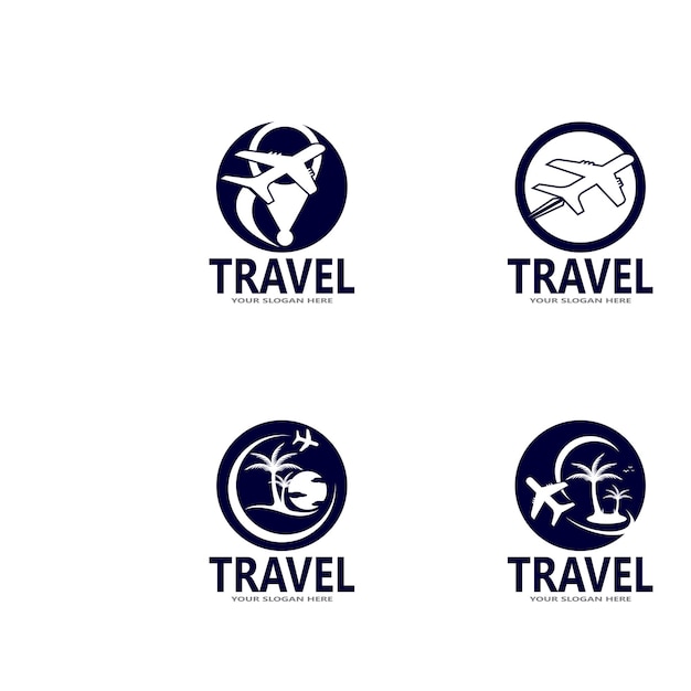 旅行代理店の旅行のロゴのテンプレート