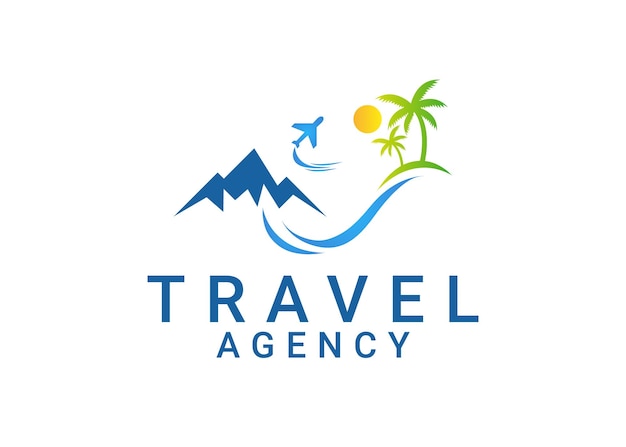 Vector travel agency vector logo icon design for holidays tour and travels