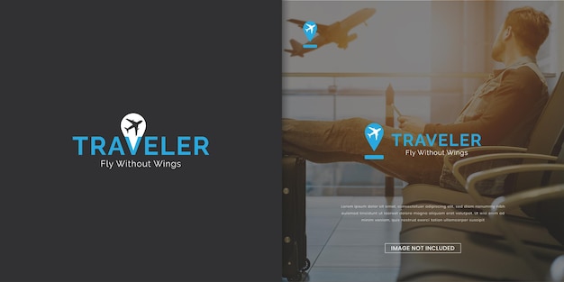 Vector travel agent logo design template