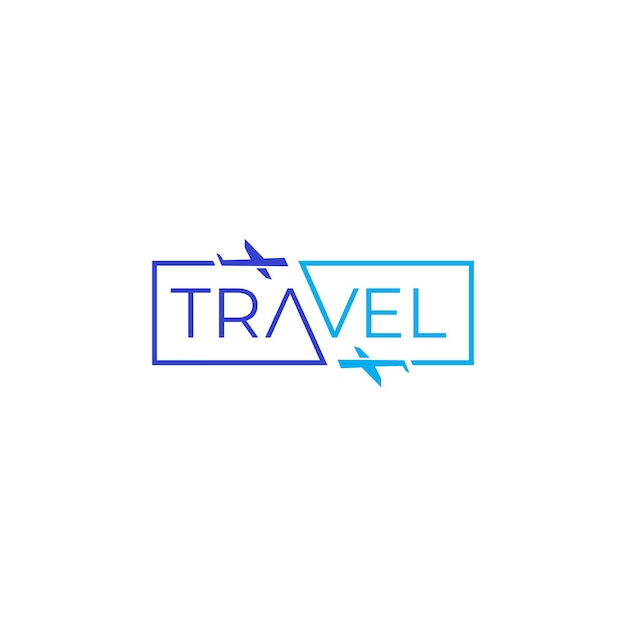 Vector travel, airplane flight. vector logo icon template