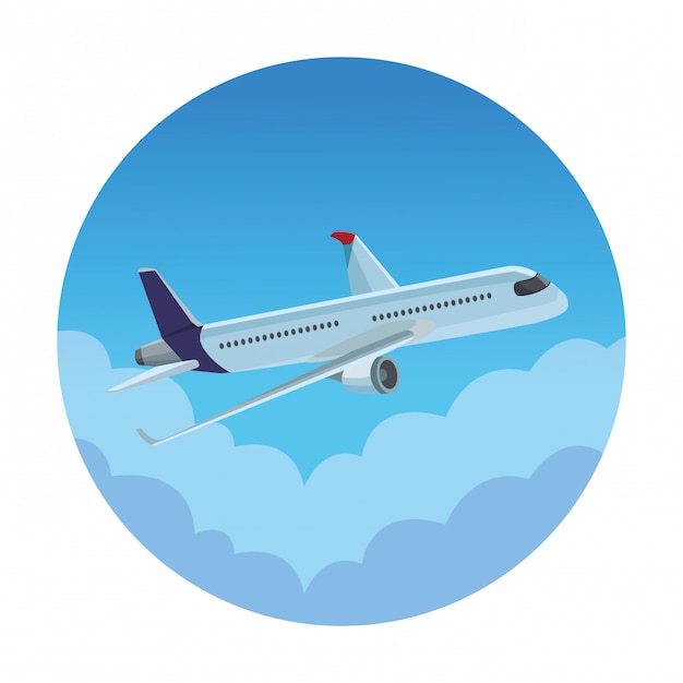 Travel airplane icon