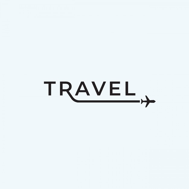 Travel airplane logo text design inspiration.   