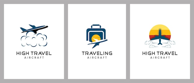 Travel airplane vector illustration logo design